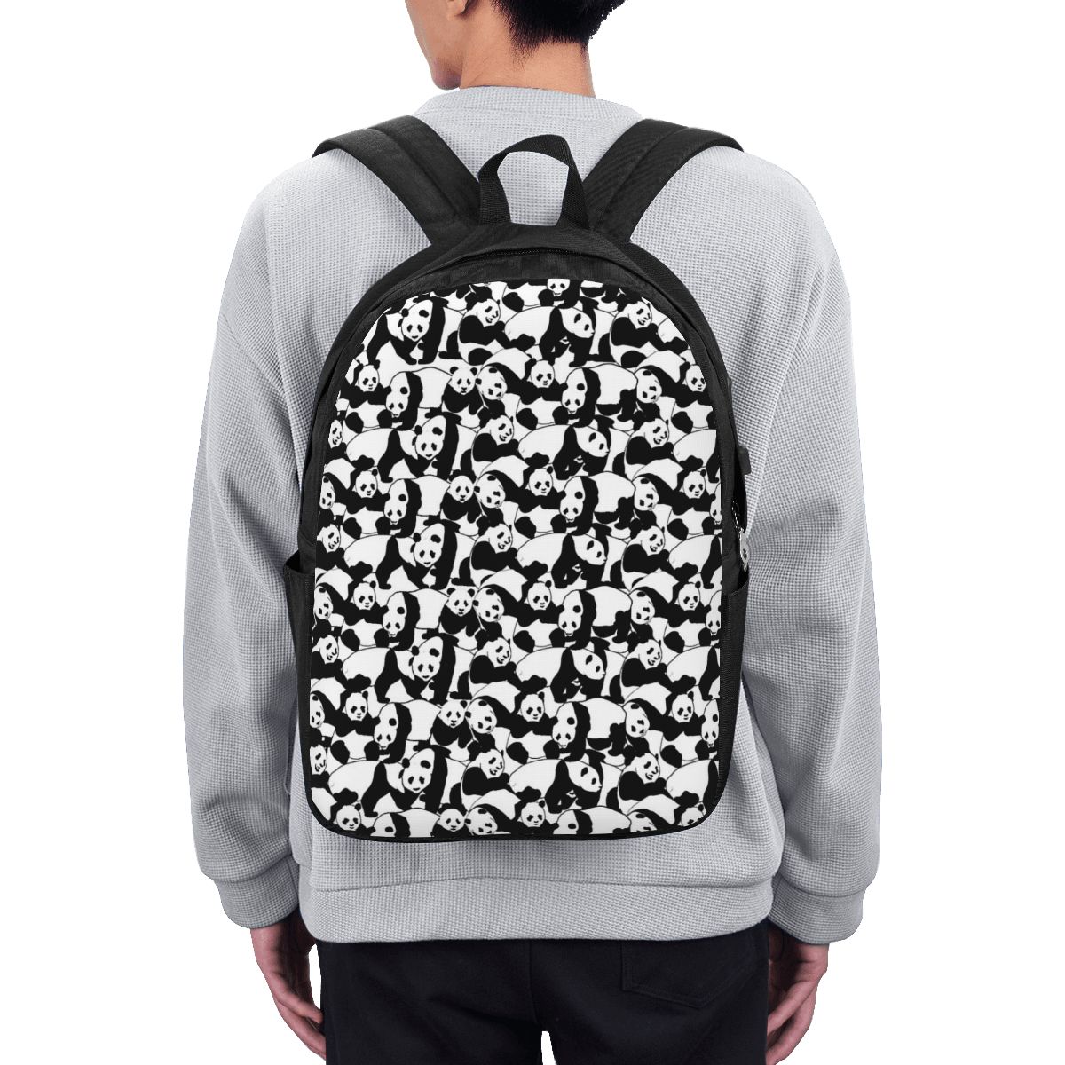 Laptop Bag - แพนด้าแพทเทิร์นกระเป๋าเป้สะพายหลังกระเป๋าโน๊ตบุ๊คสำหรับเดินทางคอมพิวเตอร์กระเป๋านักเรียนวิทยาลัยกระเป๋าสะพายแล็ปท็อปสำหรับผู้ชายผู้หญิง